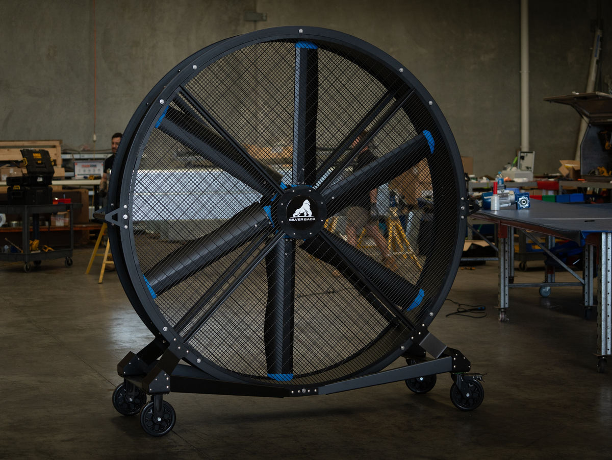 Switchblade HVLS fan front view